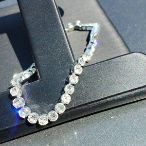 Silver tone cubic zirconia Tennis bracelet